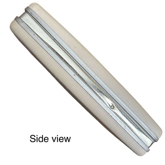 Vintage 60’s 70’s Samsonite Cream Hard Shell Slim Briefcase Attache Floral Inter - Picture 6 of 11